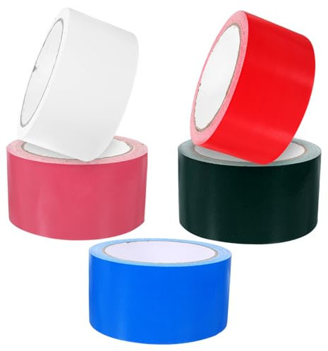 OATIPHO 5rollen Farbige Gewebeklebebänder Hochwertige Einseitige Duct Tapes Für Reparaturen Und Diy-projekte Breit Für Teppiche Und Bastelarbeiten