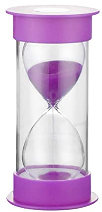 Hourglass,sand timer,Hourglass Timer Double Protection Sand Timer Time Management tool 5/10/15/20/30 Minute Purple Egg Timers for Boiling Eggs(Size:10 Minutes,Color:Purple) (Color : Purple, Size : 1