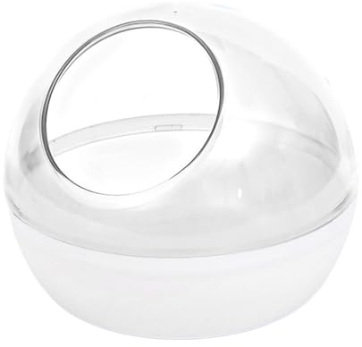 kowaku Hamster-Sandbad-Toilette, Haustier-Toilette, Haustier-Badezimmer, abnehmbare 15,5 x 12 cm große Badewanne, Sandbad-Behälter für Eichhörnchen, Mäuse, transparent