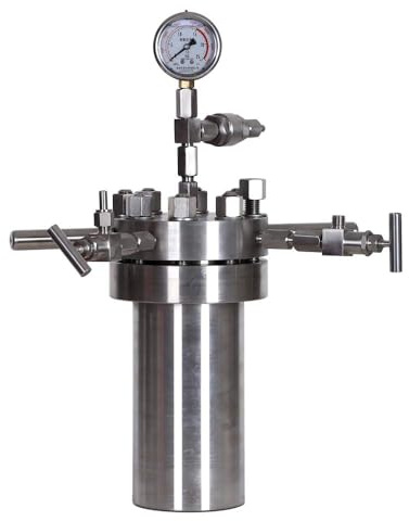 Bonxrdun Chimica di laboratorio Semplice reattore ad alta pressione in acciaio inox Autoclave, reattore autoclave, reattore ad alta pressione, contenitore a pressione laboratorio (250ML)