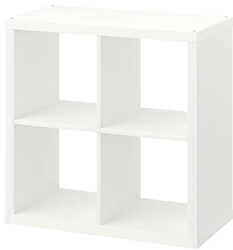 Discount Seller Kallax Unit, White 4-Cube Storage Unit Design– Modern Cube Storage Compact & Stylish Storage Unit Solution for Small Spaces- Perfect for Book Shelf, Décor Displays (76x76 cm)