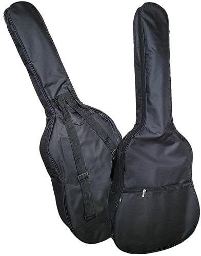 MSA Musikinstrumente 4/4 Gitarrentasche Standard schwarz, universal für 4/4 Konzert und Westerngitarre, Rucksack