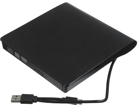 Milisten Usb-c Usb External Cd Dvd Drive Optical Disk Burner External Drive for Laptop No Software Needed Stylish Design