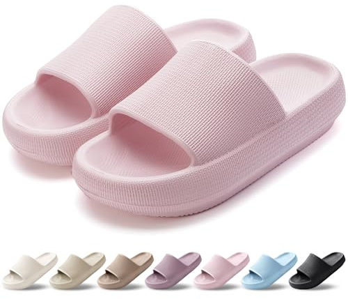 VAVOBIS Sliders Cloud Slippers Women Men Lightweight Slippers Cloud Sliders Non-Slip Flip Flops with Thick Sole for Bathroom Pool Beach House Waterproof Indoor/Outdoor