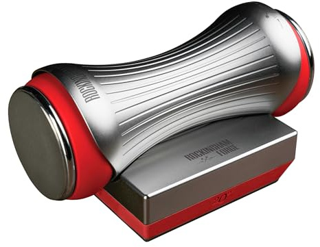 Rockingham Forge Roller Knife Sharpener with 4 Sharpening Discs - Sharpener for Coarse, Medium, Fine Grinding - Kitchen Tool for Hunting Knives, Cleavers, European & Japanese Blades