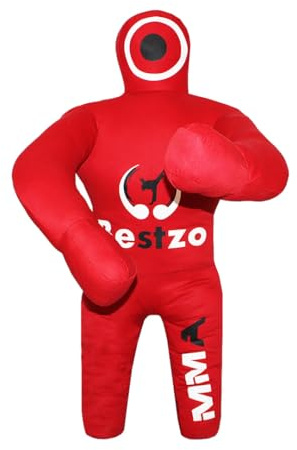 Bestzo Kids MMA Grappling Dummy - Unfilled Canvas Wrestling & BJJ Training Bag for Judo, Karate & Self Defense (48-Inch)
