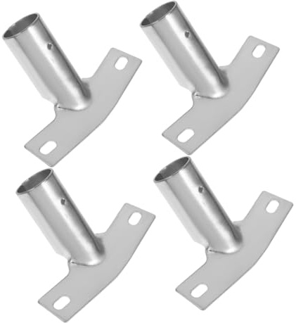 ARTSEWPLY 4pcs Broom Head Connector Replacement Handle Brackets Metal Pole Adapter for Wooden and Steel Broom Handles Household Floor Cleaning Accessories