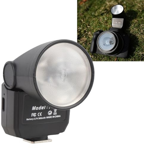 Mini Camera Flash, GN8 6500K CRI97 Digital Film DSLR Flashlight, Portable On Camera Flash Hot Shoe Mount Flashlight for External Fill Light F02