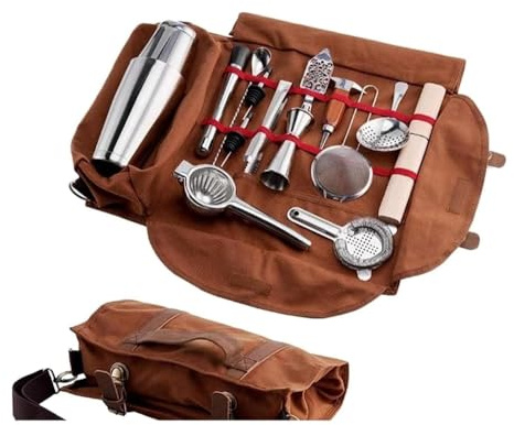 Cocktail Shaker Set Stainless Steel Bartender Kit, Making Set Shaker Kit Bar Tool, with Storage Bag