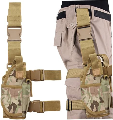 Lawnrden Pistolen Oberschenkelpistole, Drop-Bein-Holster verstellbare sichere Waffenholster Nicht-Schlupf-Fits für tragbare Jagdzubehör für Männer und Frauen für die meisten Größenhalter