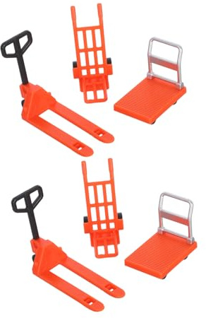 Gogogmee Mini Modelli Carrelli Elevatori in Sicura Veicoli da Costruzione per Strumenti Educativi per Apprendimento e Coordinazione Mano-occhio Arancione