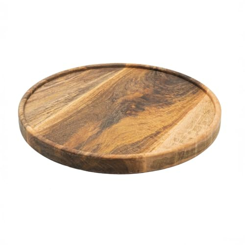 Arthur Cameron - Cluny Round Wooden Tray – Perfect Table Centrepiece, Serving Platter or New Home Gift