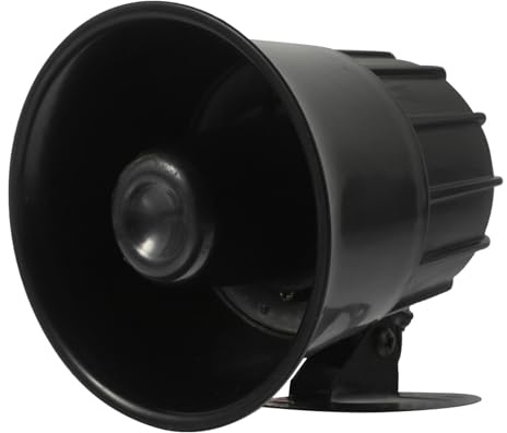 PAMINGONO Allarme Acustico 12V Altoparlante PA Esterno per Auto Corno Monotono Bocca Rotonda Accessorio Esterno per Veicoli Installazione Semplice e Suono Potente per Sicurezza Stradale