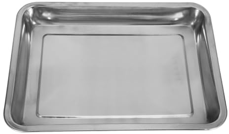 Stainless Steel Parrot Bath Basin, Deep Tray 45x35x4.8cm Bird Shower Tub | Pigeon Bird Bath, Home and Pet Shop Use, Cage Cleaning, Silver Finish, Safe Grooming Support
