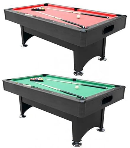 7ft Black Pool Table with Auto Ball Return – Indoor Billiards Table with Accessories and Cloth Colour Options