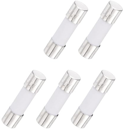 QUARKZMAN 5Pcs Fusibile Ritardo Di Tempo Fusibili Ceramici Tubolari 5mm x 20mm 250V Fusibile A Scoppio Lento Riparazione Schede A Circuito Apparecchi Di Illuminazione Strumentazione.