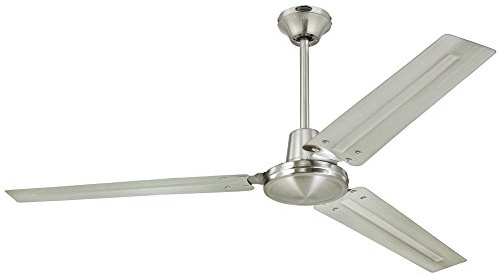 Westinghouse Lighting 7861400 Industrial 56-Inch Indoor 3 Blade Ceiling Fan in Brushed Nickel, Steel Blades