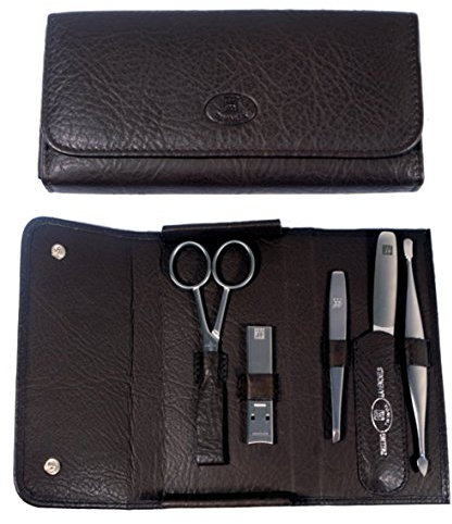 ZWILLING Druckknopfetui Rindleder braun 5 teilig