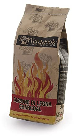 VERDELOOK Carbone Carbonella in sacchetti per caminetti barbecue grill, 10 kg