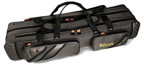 TentHome Angeltaschen rutentaschen Rutenfutteral Anglertasche Angelkoffer Angelrute Tasche mit 3 Fächern - Verschiedene Längen 80cm