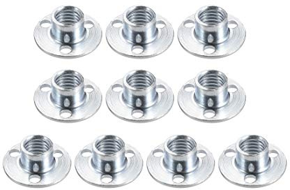 Sourcing Map M10 x 25 x 1,8 mm 3-Loch T-Nut Karbonstahl T-Nut Montage Hardware Befestigung Befestigung durch Loch Flansch Einsatz Innengewinde 10 Stück