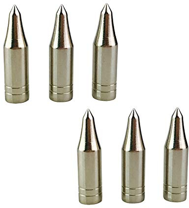 ZSHJG Bogenschießen Pfeilspitze Punkt Jagdspitzen Tipps Practice Boradheads Pfeil Feld Punkte Pfeilspitzen für ID 8mm für Bambus Holzpfeile (12pcs)