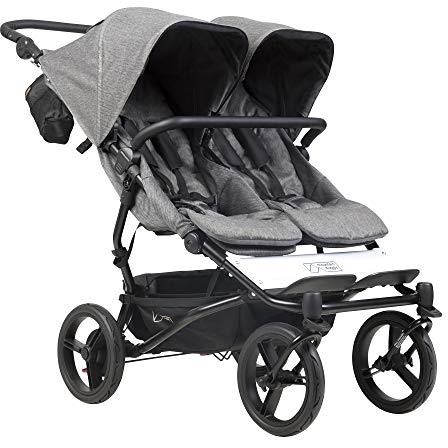 Mountain Buggy duet buggy V3.2 Luxury Collection als Doppelsitz-Buggy inkl. Wickeltasche - herringbone (Fischgrätenmuster)