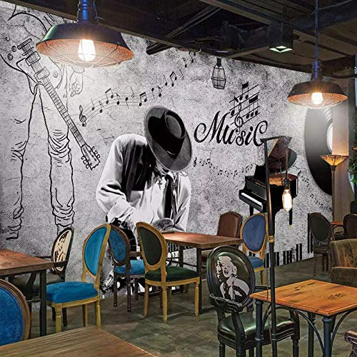 XCHBH Tapete Selbstklebende Tapete Wandbild (B) 520X (H) 290Cm3D Wandposter Graffiti Hip Hop Musik Musik Tanz Wandkunst Große Fototapete Junge Schlafzimmer Kinder Zuhause Dekoration Kunst