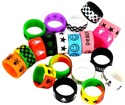 10 piezas Anillos de banda de silicona multicolores Vape Bandas de tanque antideslizante Vape para modificaciones mecánicas del tanque RBA RDA,Color aleatorio-diámetro 2.2 x 1.2cm