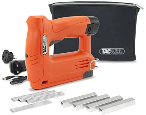 Tacwise 1586 140-180EL Grapadora a Batería 12V para Grapas 140/6-12 mm y Clavos 10 mm con Bolsa en Neopreno