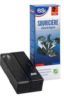 BSI - Pièges A Souris - Electrique - sans Cruauté pour Le Rongeur - Très Efficace - Elimination Instantanée, Noir
