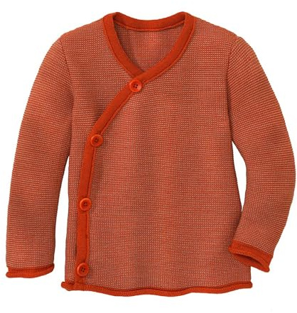 disana Chaqueta para bebé y niño pequeño, 100% merino orgánico, transpirable, agradable, cálida y suave, unisex, talla 50-104, sostenible y justa, con cierre envolvente, fabricado en Alemania, color