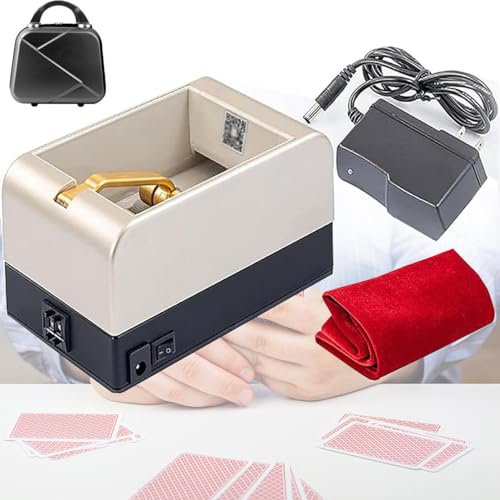 Automatischer Kartenhändler, intelligenter Spielkarten-Umgang Shuffler – 360-Grad-Drehung, perfekte Kartenspiele Zuhause Urlaub Party Zubehör