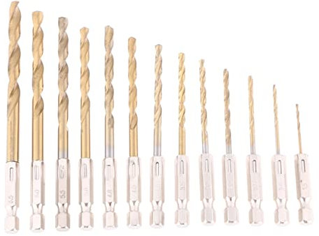 OSALADI 13 Piezas Taladro De Hss Brocas Para Metal Duro Brocas Para Acero. Bits De Perforación De Carburo Brocas Para Metal. Pequeñas Brechas Bits De Taladro Metálico Broca Helicoidal Pala