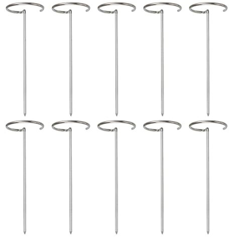 Fryer Spits – Metallspieße Fritteuse, 10 Stück Vertikale Kebab-Spieße | Bbq Gear Gemüsespieße, Luftfritteusen-Spießgestell, Grill-Grill-Metallspieße, Edelstahl Bbq Gear Spieße Für Bbq Kabob Fleisc
