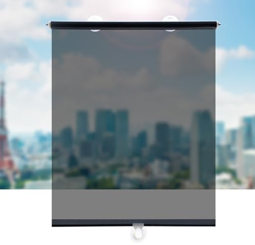 Fenster TemporäRe Jalousien Saugnapf Automatisch einziehbarer Heimgebrauch Verdunkelung,Sonnenschutz Balkon Saugnäpfen Wärmeisolierung,Abnehmbar Reisevorhang (45x200cm)