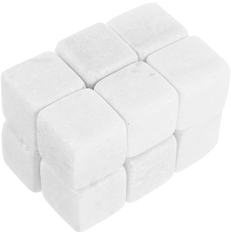 PRETYZOOM Piedras de Mármol Ahorro Esfuerzo 12 Reutilizables para Enfriar Bebidas sin Diluir para Amigos Apasionados del Whisky