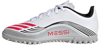adidas Unisex Kinder F50 Messi Club Turf Football Boots Kids Fußballschuhe, FTWR White/Lucid red/Silver met