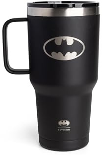 Smartshake Bohtal Nomad tumlare med Superman-logotyp, 900 ml/3,3 uns, håller drycker varma i 4 timmar och kalla i 8 timmar, dubbelväggs dammsugare, passar mugghållare, bärbar tumlare (fladderman)