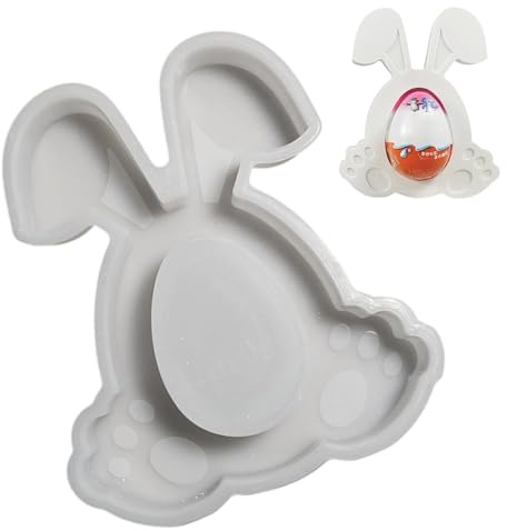 Easter Silicone Mould, Easter Egg Holder Resin Mould, Hollow Rabbit Soap Making, Plaster Moulds - Cartoon Bunny Art Crafting Silicone Moulds for Making Aesthetic Home Decorations, Aromatherapy Stones