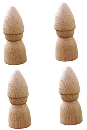 OSALADI 12pcs Boys and Girls Art Craft Toys Figurines Paint Toys Unpainted Blank Puppets DIY Paint for Boys and Girls