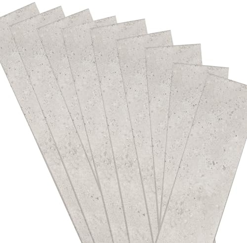 Lot de 120 panneaux de plafond 20 m² - Aspect béton blanc - Aspect béton blanc - Imitation polystyrène XPS, 100 x 16,7 cm, 100 x 16,7 cm - PP-120