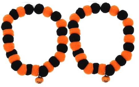 ibasenice 2 St Justerbara Halloween-halsband för Katt och med och Bjällra Mjukt och Husdjursdekor för Fest och Vardagsbruk