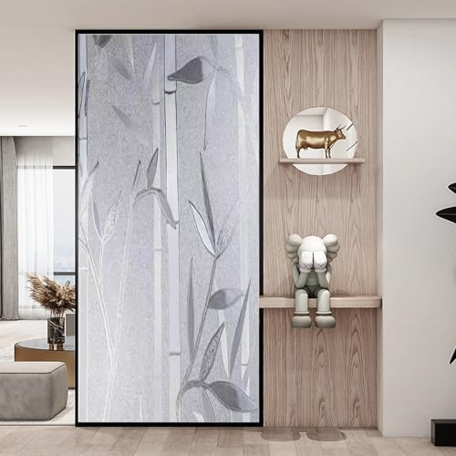 Vinilo para Ventana 70 x 200 cm Lamina Vinilo Ventana Estático Anti UV, Autoadhesivo Decorativo Adhesivo para Cristales Ventanas para Hogar Oficina Tienda, Bambú