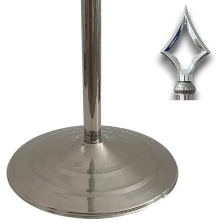 Pied pour drapeau avec mât et épandeur en inox finition argentés. Poids pied 1,2kg. Mât avec pointe lance. Hauteur max. 250cm. Idéale pour drapeaux d’intérieur, bureaux et salles de réunion. Code C1-L