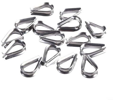 Morsetti M2 in acciaio inox da 30 pezzi per SecuFor per anello 1/8 di pollice fune metallica, perfetti per attività di sartiame ()