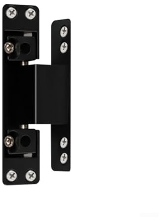 Charnière de porte 2D, charnière invisible robuste en alliage de zinc réglable pour armoires et applications d'entrée (noir)