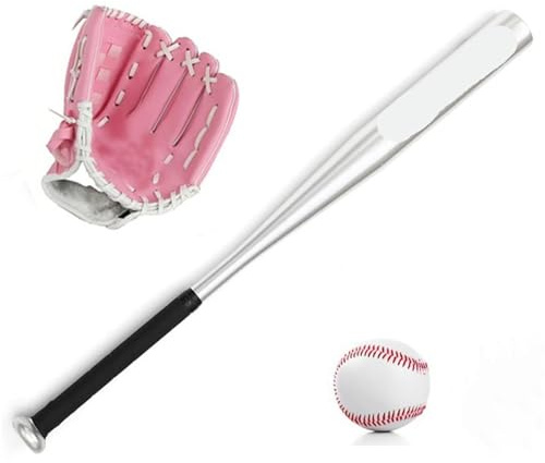 Basebollhandske basebollhandskar kostym fladdermus 63,5 cm lätt aluminium för utomhus rundare med bärväska övning nybörjare