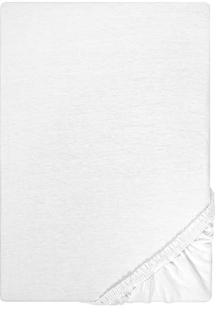 Traumhaft Schlafen - Castell - Markenbettwäsche 0077113 Spannbetttuch Jersey Stretch 1x 180x200 cm - 200x200 cm, weiß