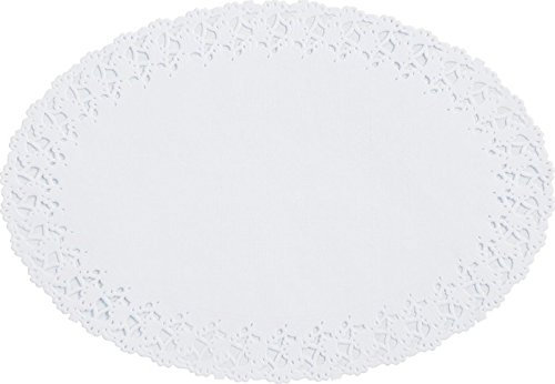 Duni Deko-Spitzenpapier oval 17 x 24 cm weiß, 250 Stück